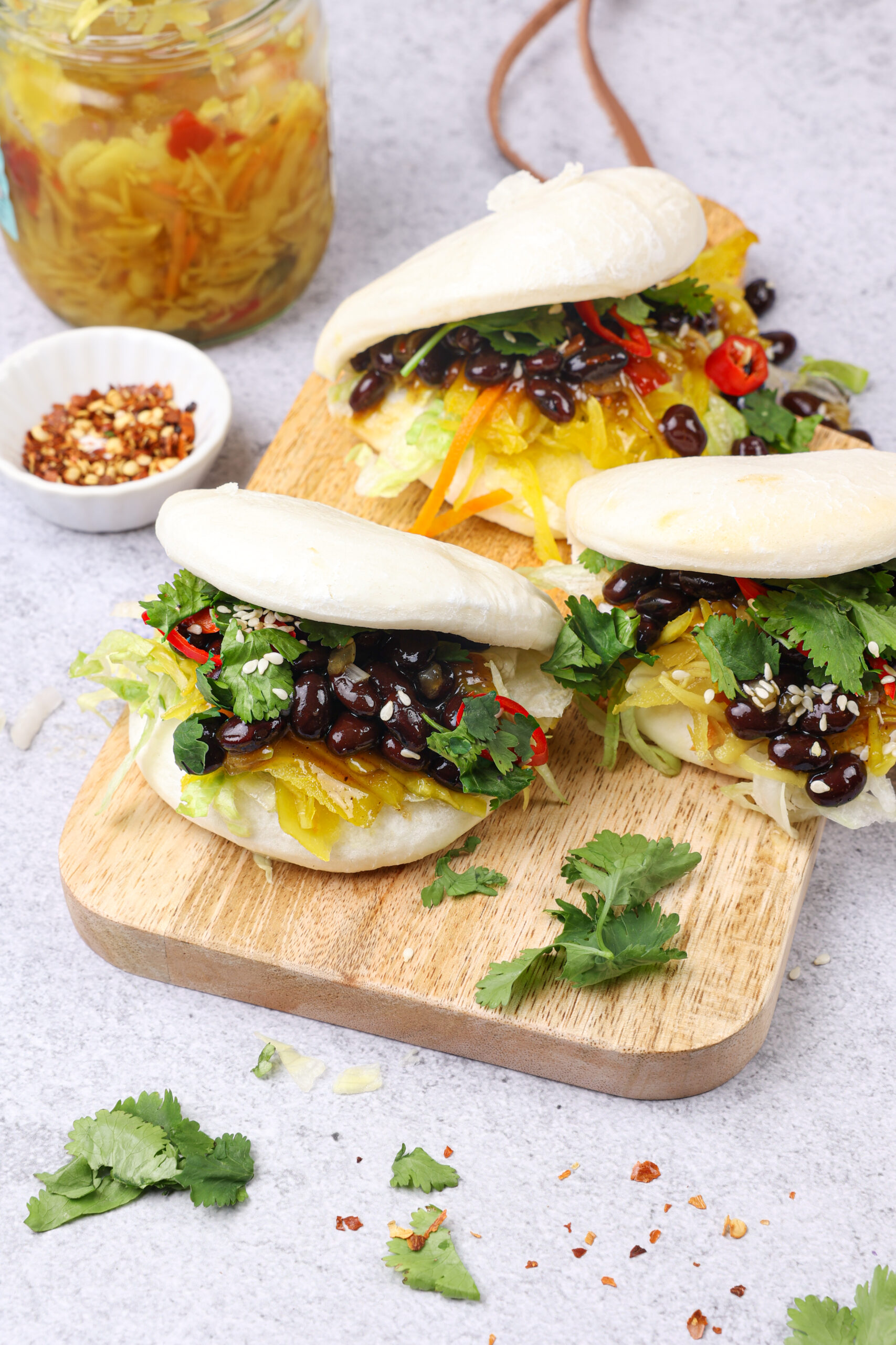 Black bean bao buns