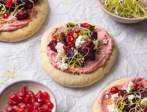 Pita geroosterde biet met feta