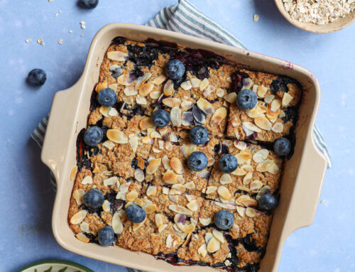 Blueberry baked oats